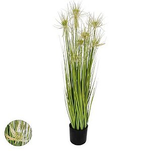 Planta Árvore Artificial Grass Com Flor Verde 90cm