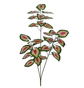 Planta Árvore Artificial Caladium Verde Vermelho 1,6m