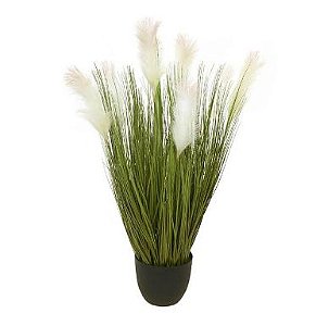 Arranjo Grass Artificial Com Flor Verde 95cm