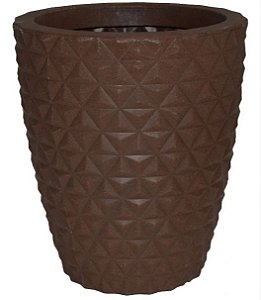 Vaso Cônico de Plástico 32x32 Marrom