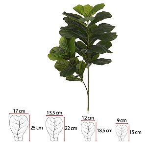 Planta Árvore Artificial Ficus Lyrata Real Toque Verde 95cm