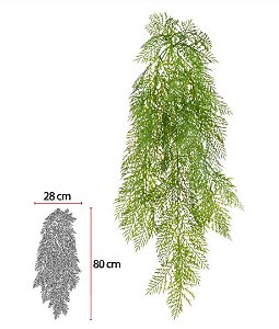Folhagem Artificial Grass Pendurar Verde 87cm