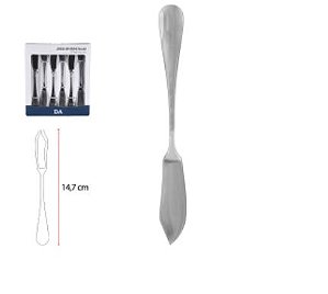 Conjunto Espatula Aço Inox 6 Peças Prata 14,7cm