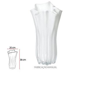 Vaso Decorativo Vidro Branco 36cm