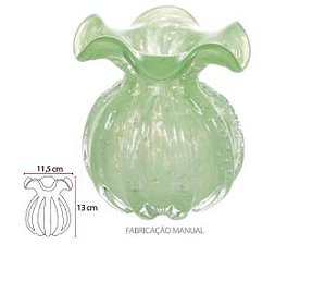 Vaso Decorativo Vidro Verde Menta Claro 13cm