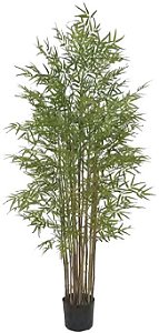 Planta Árvore Artificial Bambu Japones C/Pote X2640 Verde 1,90m