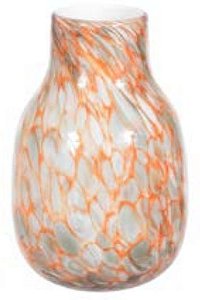 Vaso Decorativo Vidro Laranja 24cm