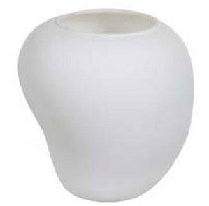 Vaso Decorativo Vidro Branco 18cm