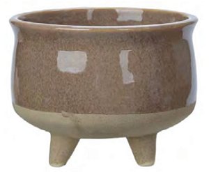 Vaso Cerâmica C/Pé Fendi 12cm