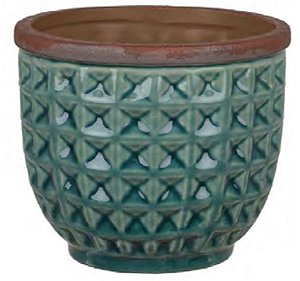 Vaso Cerâmica Turquesa 11cm