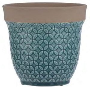 Vaso Cerâmica Turquesa 14,5cm