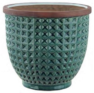 Vaso Cerâmica Turquesa 19cm