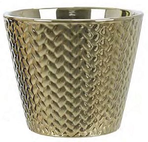 Vaso Cerâmica Dourado 11,5cm