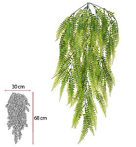 Planta Artificial Pendentes Samambaia Verde 84cm