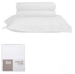 Jogo Cama Solteiro Microfibra 3 Pcs Day By Day Branco