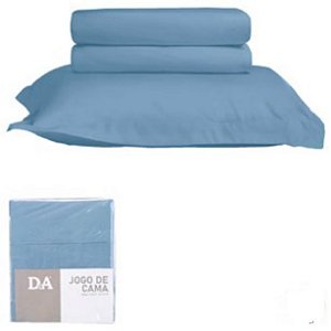 Jogo Cama King Microfibra 4 Pcs Day By Day Azul