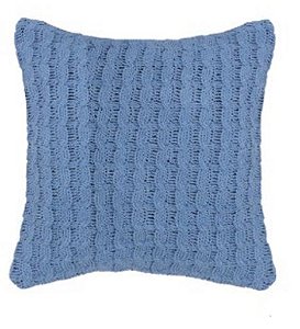 Almofada Croche Inove D&A  Azul 45x45cm
