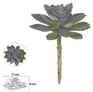 Planta Artificial Suculenta Purpura Verde 13cm