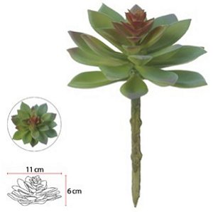 Planta Artificial Suculenta Verde Purpura 13cm