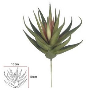 Planta Artificial Suculenta Agave Verde Rosa 17cm