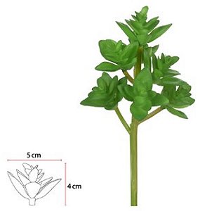Planta Artificial Suculenta Verde 19cm