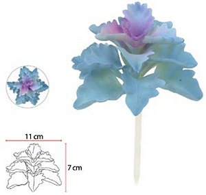 Planta Artificial Suculenta Azul 10,5cm