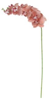 Haste Flor Artificial Orquidea Real Toque X9 Rosa Antigo 96cm