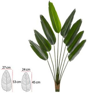 Planta Árvore Artificial Palmeira Viajante Real Toque X8 Verde 1,6m