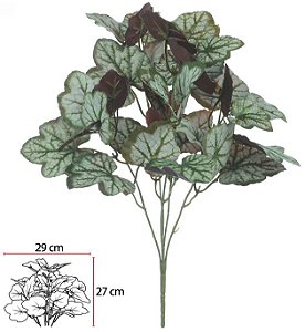 Folhagem Begonia Forração Real Toque X33 Verde 35cm