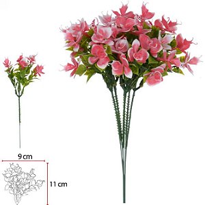 Planta Artificial  Folhagem Pick Flor Mini  X5 Com 6 Hastes 25cm