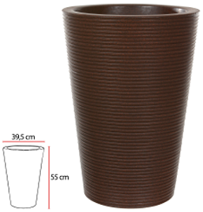 Vaso Riscatto Conico Ferrugem 55cm