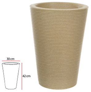 Vaso Riscatto Conico Areia 42cm