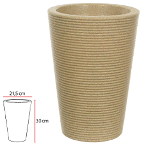 Vaso Riscatto Conico Areia 30cm