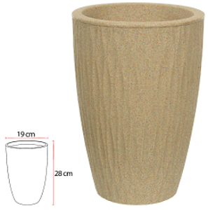 Vaso Infinity Conico Areia 28cm