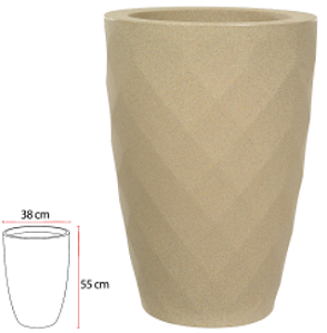 Vaso Safira Conico Areia 55cm