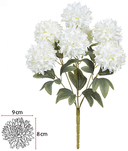 Buque Crisantemo X7 Branco Puro 42cm