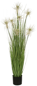 Planta Artificial Folhagem Grass C/Pote Verde 1,20cm