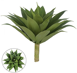 Planta Artificial Folhagem Agave X28 Verde 2T 52cm