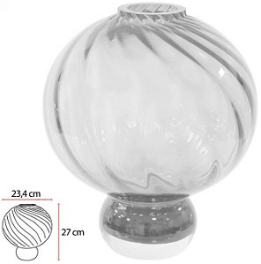 Vaso Decorativo Vidro Transparente 27cm