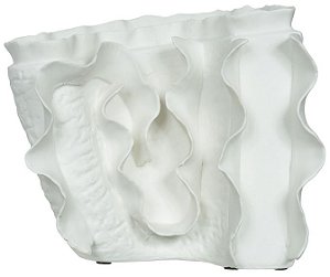 Vaso Decorativo Ceramica Branco 32cm