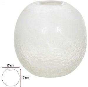 Vaso Decorativo Vidro Branco 18cm