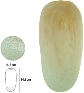 Vaso Decorativo Vidro Bege 34,5cm