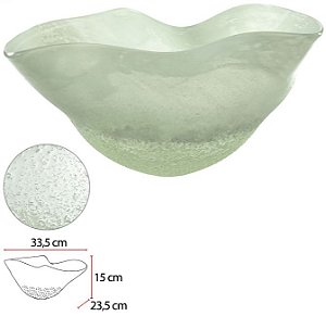 Vaso Decorativo Centro De Mesa Vidro Branco 15cm