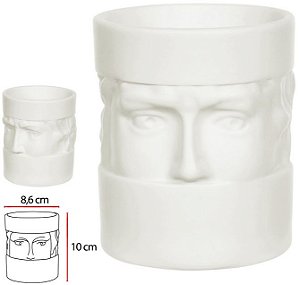 Vaso Decorativo Porcelana Branco 10cm