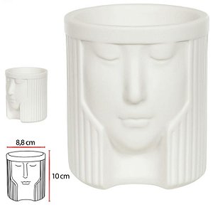 Vaso Decorativo Porcelana Branco 10cm