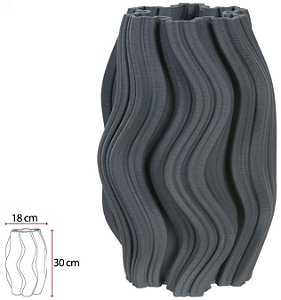 Vaso Decorativo Ceramica 3D Chumbo 30cm