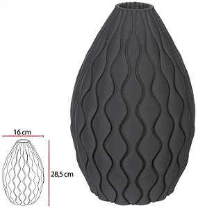 Vaso Decorativo Ceramica Chumbo 28,5cm