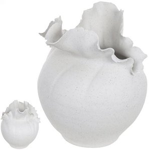 Vaso Decorativo Ceramica Branco 28cm