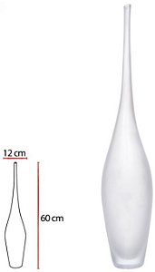 Vaso Decorativo Vidro Transparente Fosco 60cm