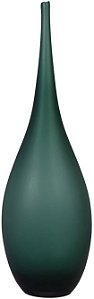 Vaso Decorativo Vidro Verde Fosco 50cm
